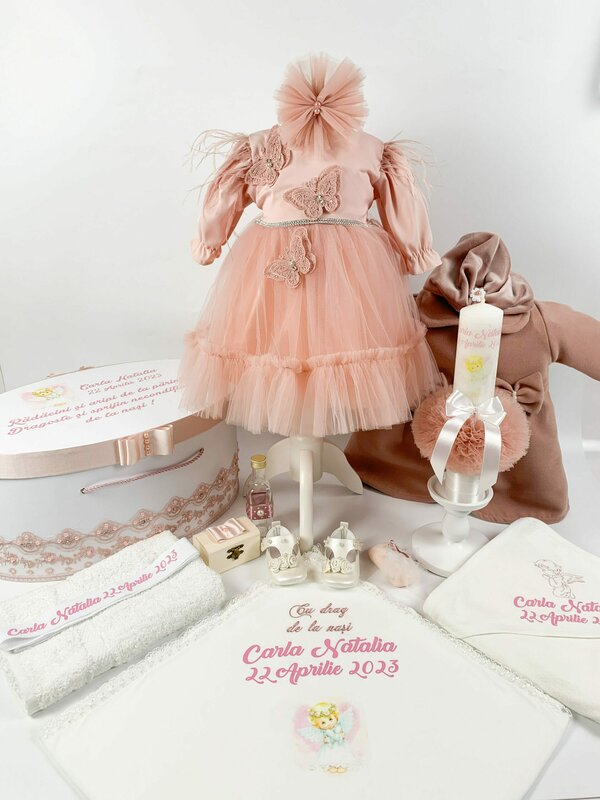 Set complet botez fetita 3 fluturi