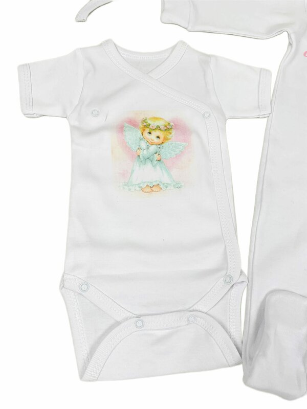 Set pentru prima baita cu nașii- personaj ingeras