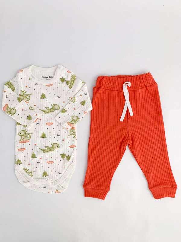 Set salopeta cu dinozauri - 3 piese