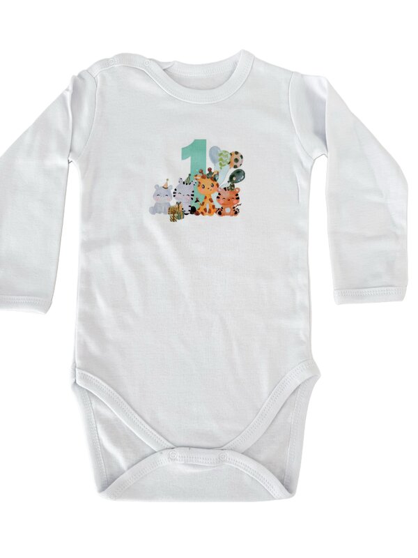 Set tavita alba baietei taiere mot 1 an - 6 piese