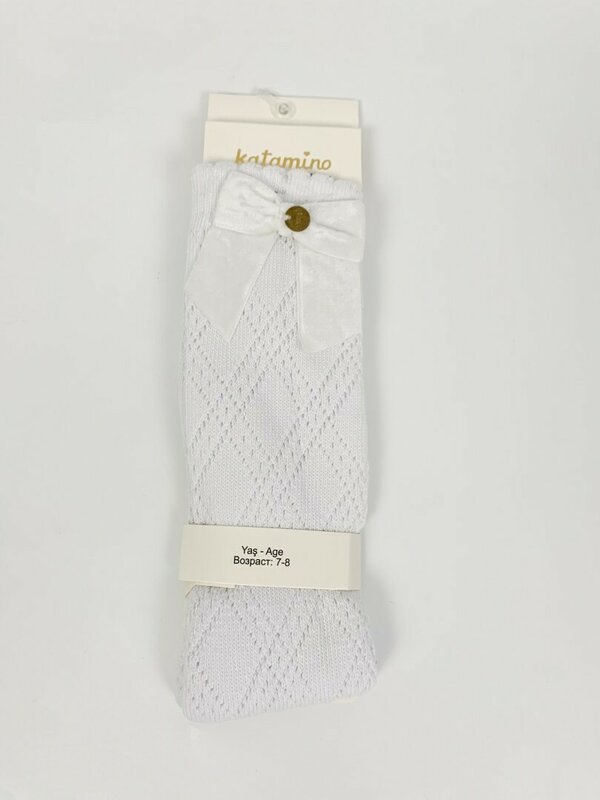 Sosete lungi albe copii