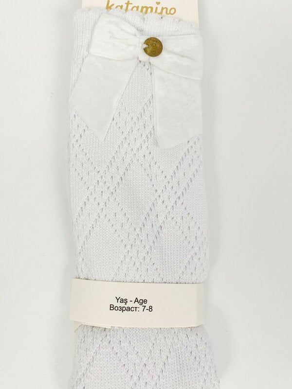 Sosete lungi albe copii