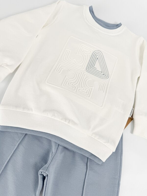 Trening baiat albastru cu alb