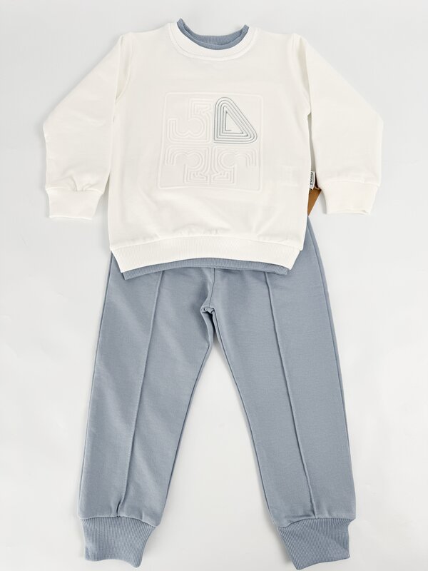 Trening baiat albastru cu alb