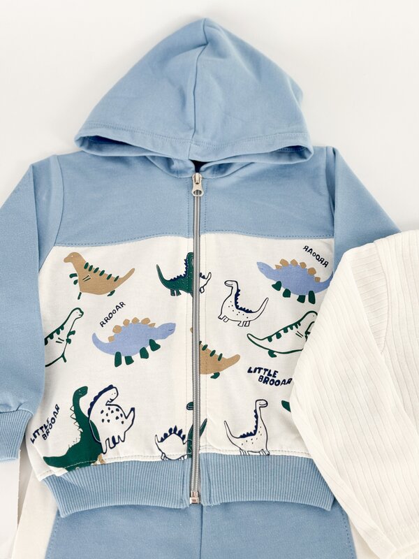 Trening bleu baiat cu dinozauri