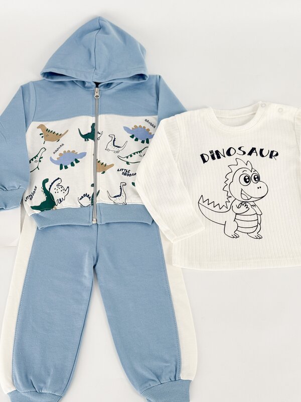 Trening bleu baiat cu dinozauri