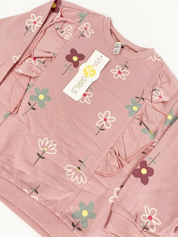 Trening roz cu floricele fetita