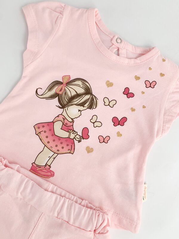 Trening scurt  roz pal cu fetita