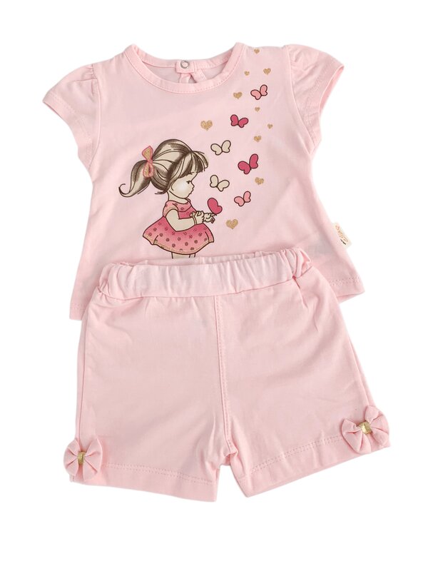 Trening scurt  roz pal cu fetita