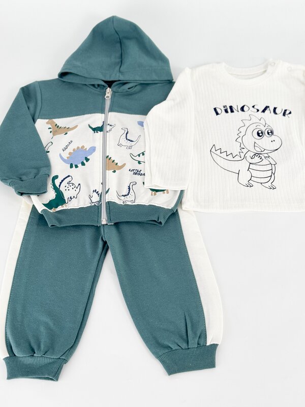 Trening verde baiat cu dinozauri